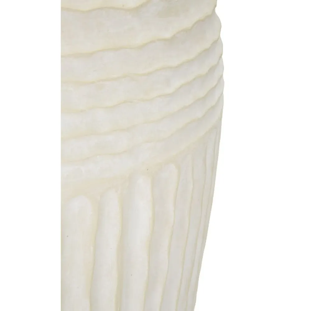 Vase haut côtelé mat – Décoration inspirée par la nature hivernale Mauro Ferretti
