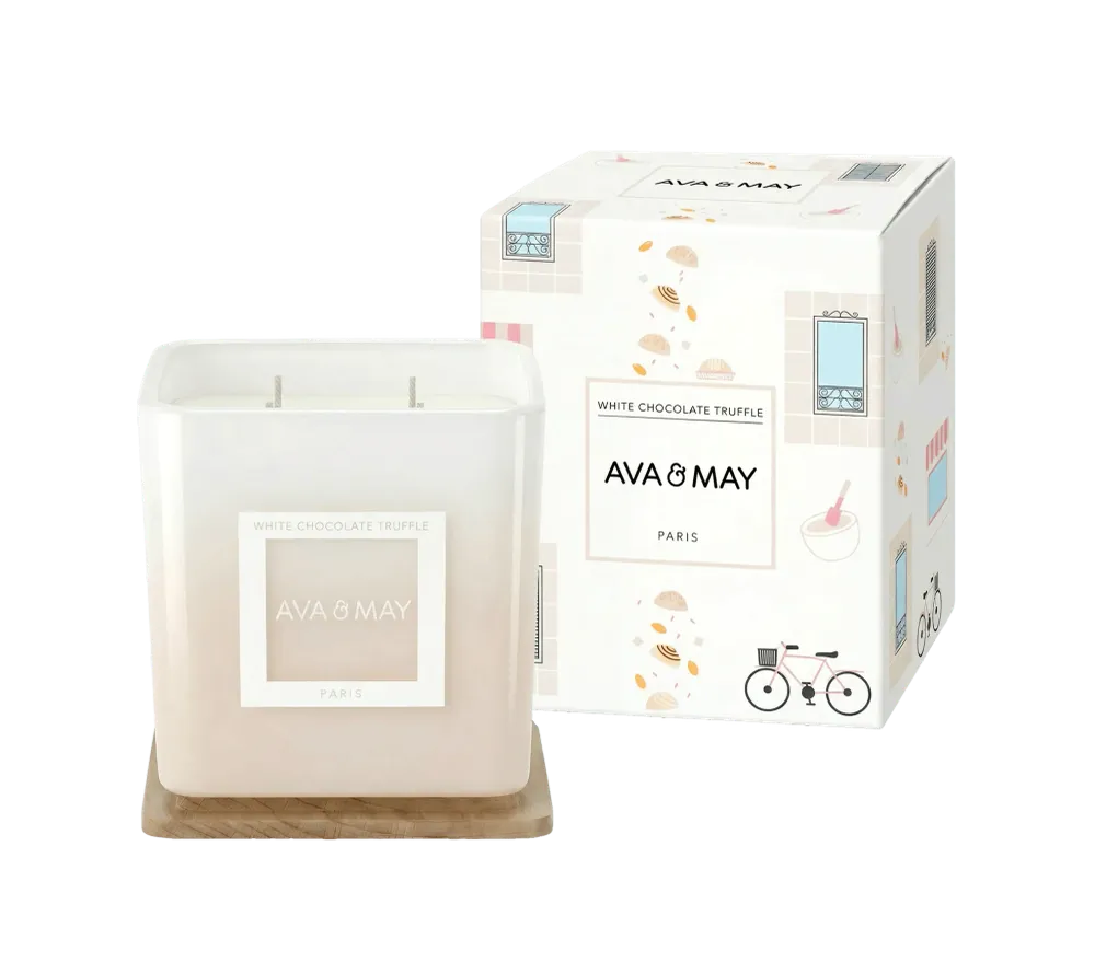 Maxi bougie parfumée Truffe au Chocolat Blanc