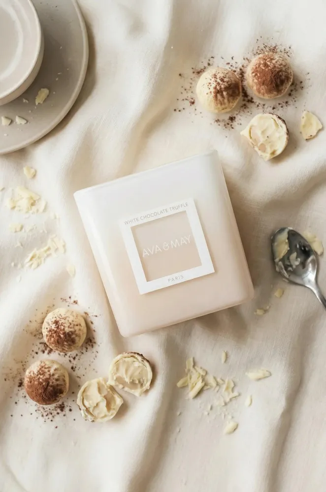 Maxi bougie parfumée Truffe au Chocolat Blanc