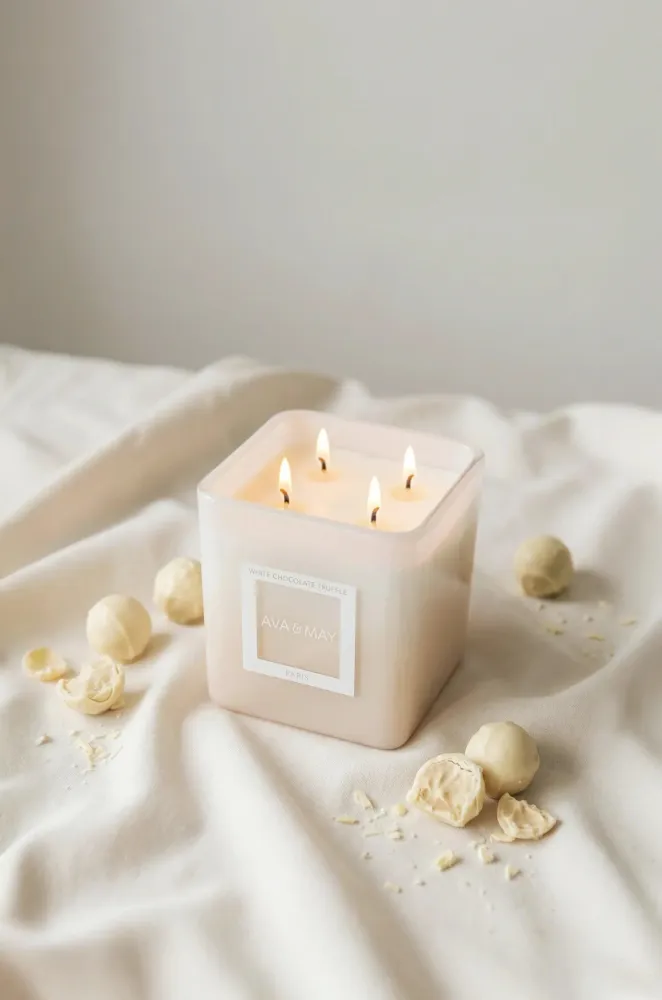 Maxi bougie parfumée Truffe au Chocolat Blanc