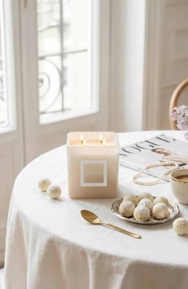 Maxi bougie parfumée Truffe au Chocolat Blanc