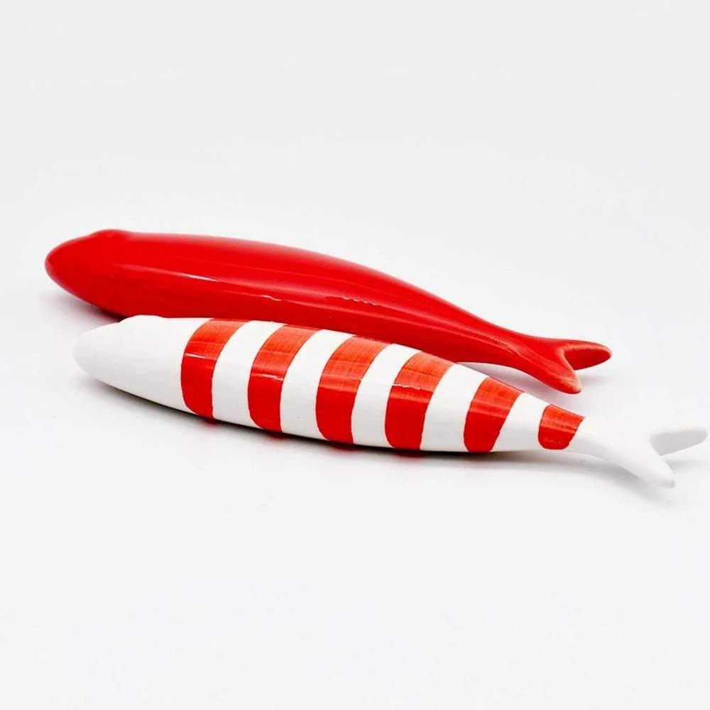 Sardine lisse en céramique rayée (11 couleurs) MELU