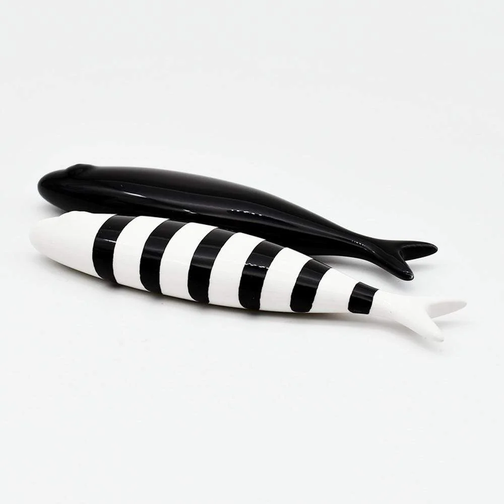 Sardine lisse en céramique rayée (11 couleurs) MELU