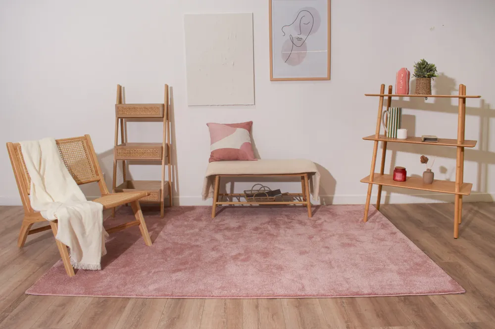 MEMPHIS - Tapis uni rose - MEM567ROS