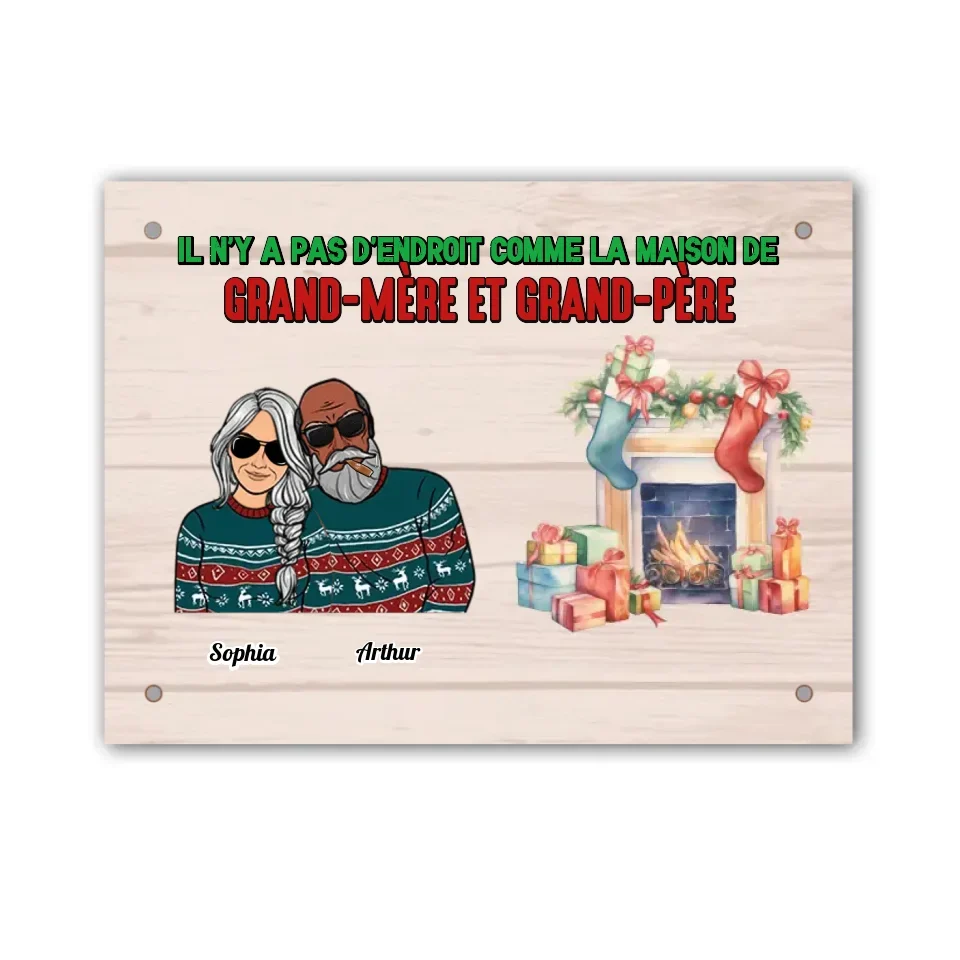 Carpette personnalisé, Tapis Cadeau pour la famille, Il n'y pas d'endroit comme la maison de grand-mère et grand-père 70x5...