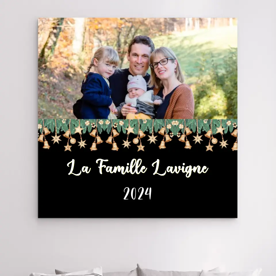 Impressions sur métal Famille photo personnalisée, Noël cadeau pour Famille, papa, Maman, Couple merchOne