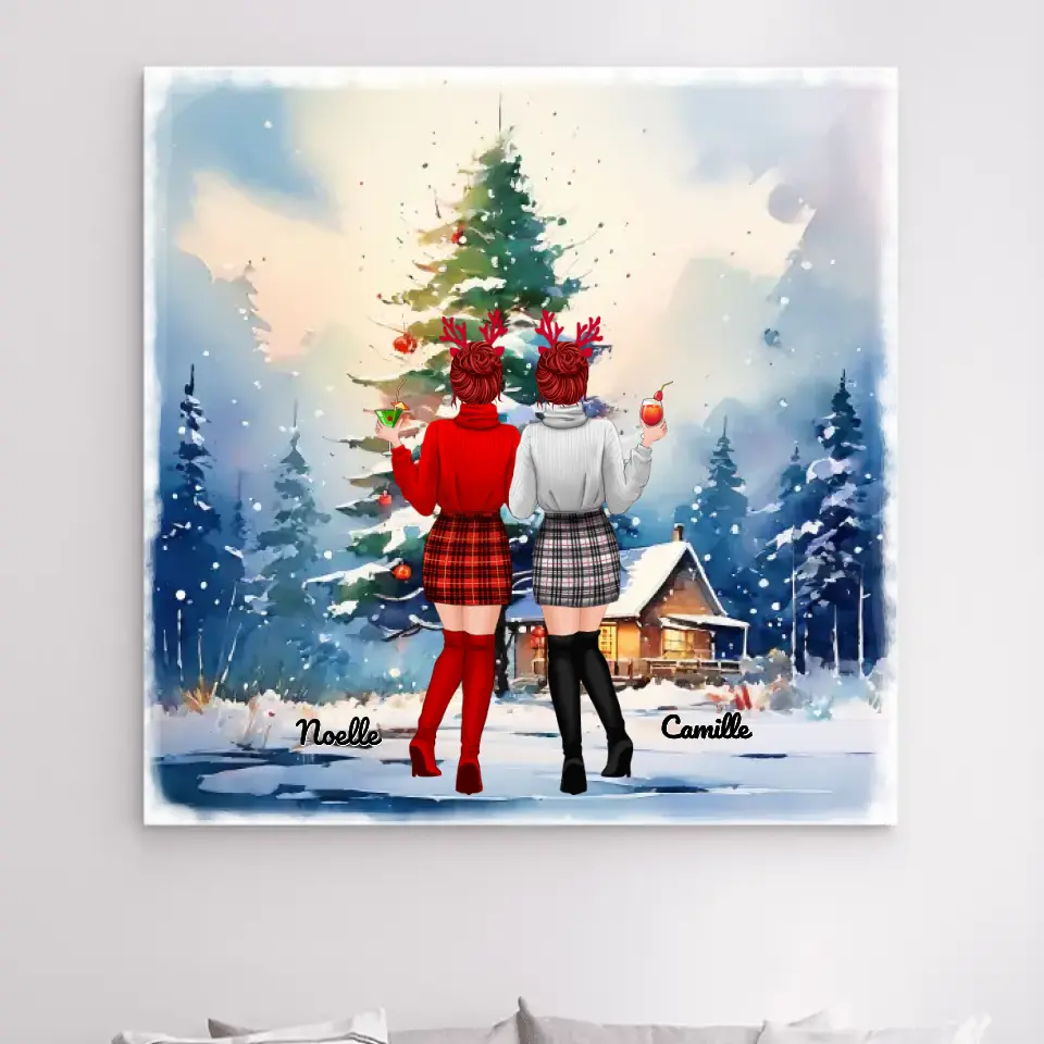 Impressions sur métal personnalisée, cadeau pour sœur, amie, meilleures amie, joyeux Noël merchOne