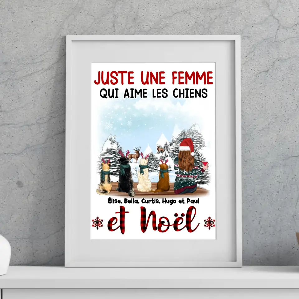 Jusqu'à 6 Chiens, Passe partout personnalisée, Noël cadeau pour Maman Chien, Femme, Fille Qui Aime Les Chiens merchOne