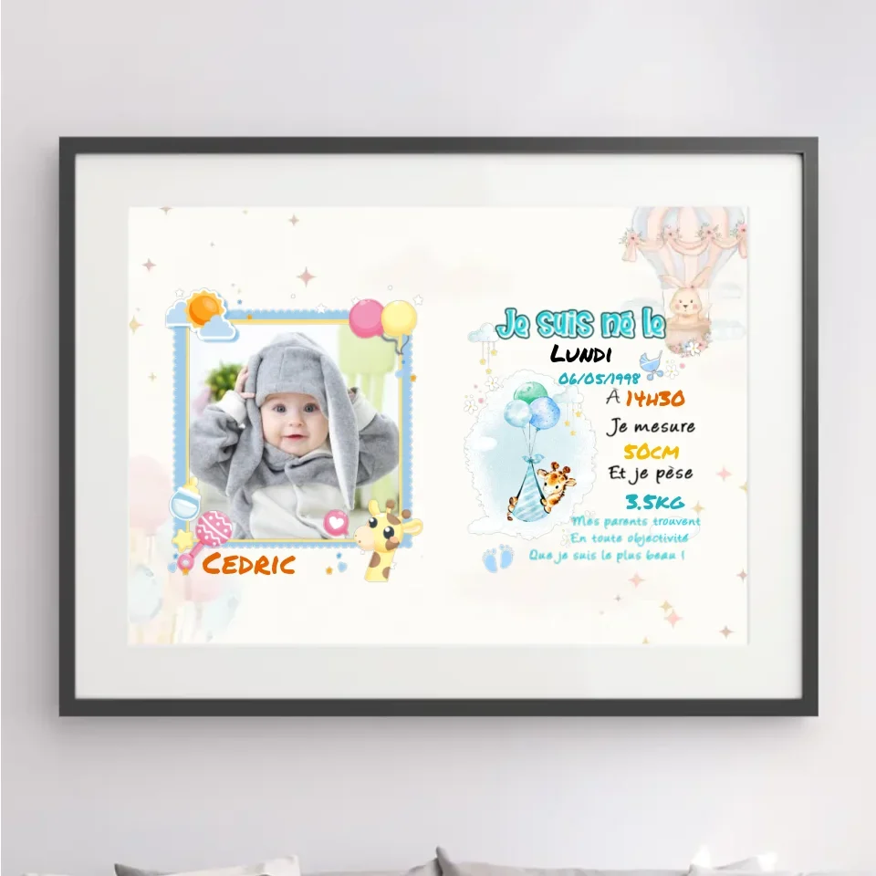 Passe partout personnalisée, cadeau pour Couple, famille, maman, papa, nouvelle petite fille merchOne
