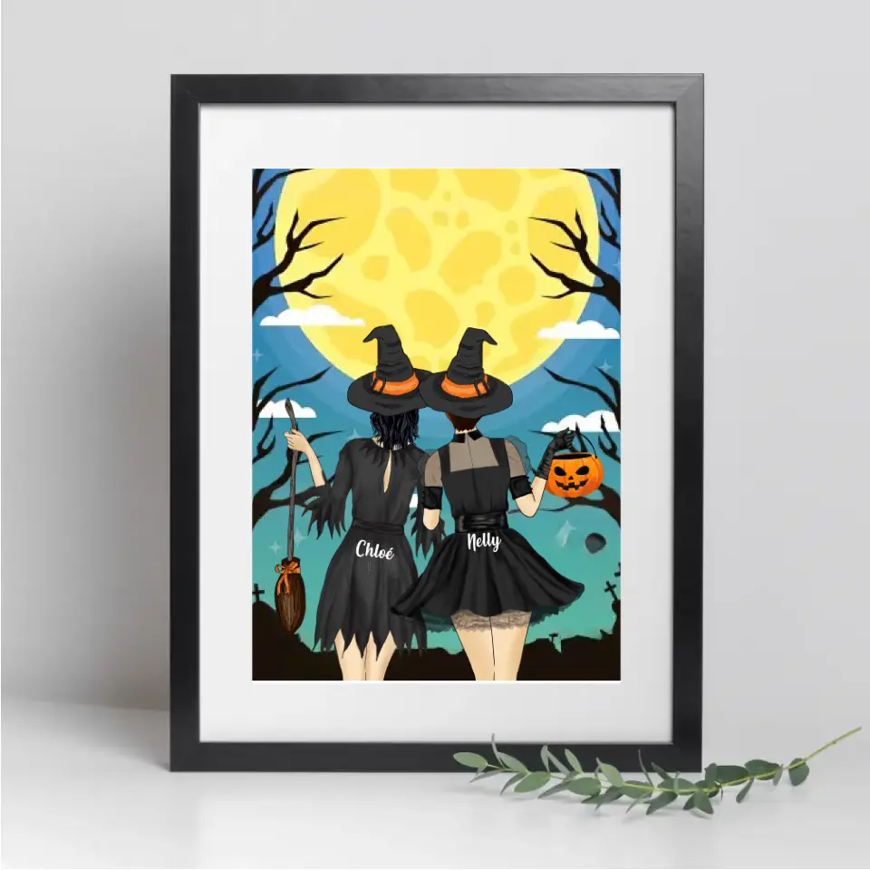 Passe partout personnalisée, cadeau pour sœurs, amies, meilleures amies, joyeux Halloween merchOne