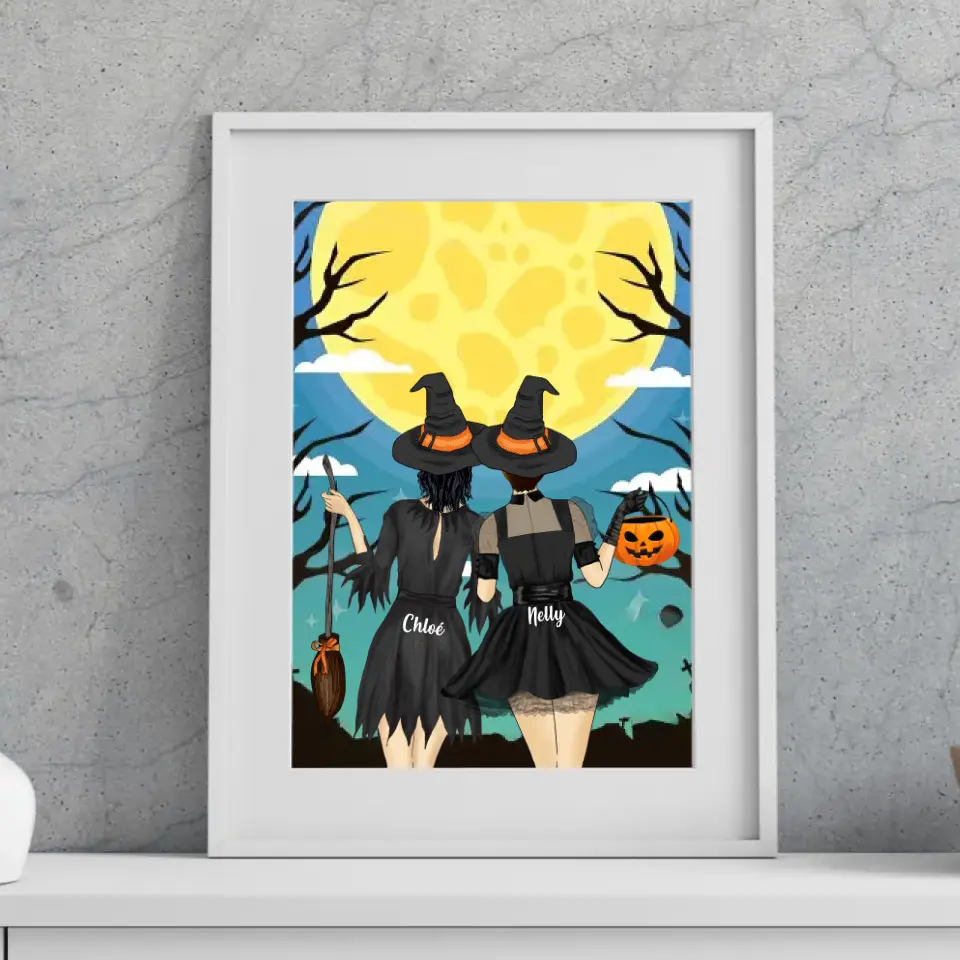 Passe partout personnalisée, cadeau pour sœurs, amies, meilleures amies, joyeux Halloween merchOne