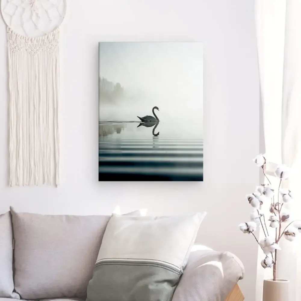 Tableau Cygne Lac Style Epuré merchOne