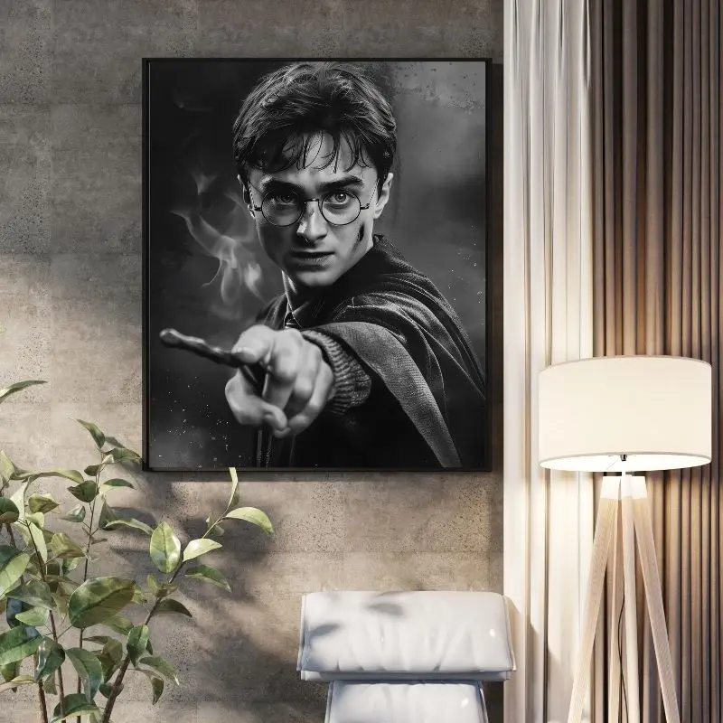 Tableau Harry Potter Poudlard Noir et Blanc merchOne