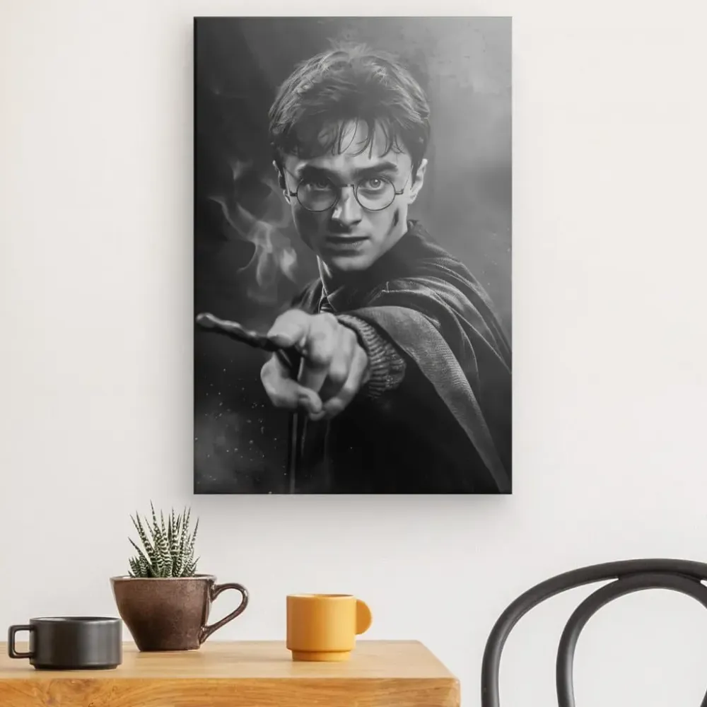 Tableau Harry Potter Poudlard Noir et Blanc merchOne