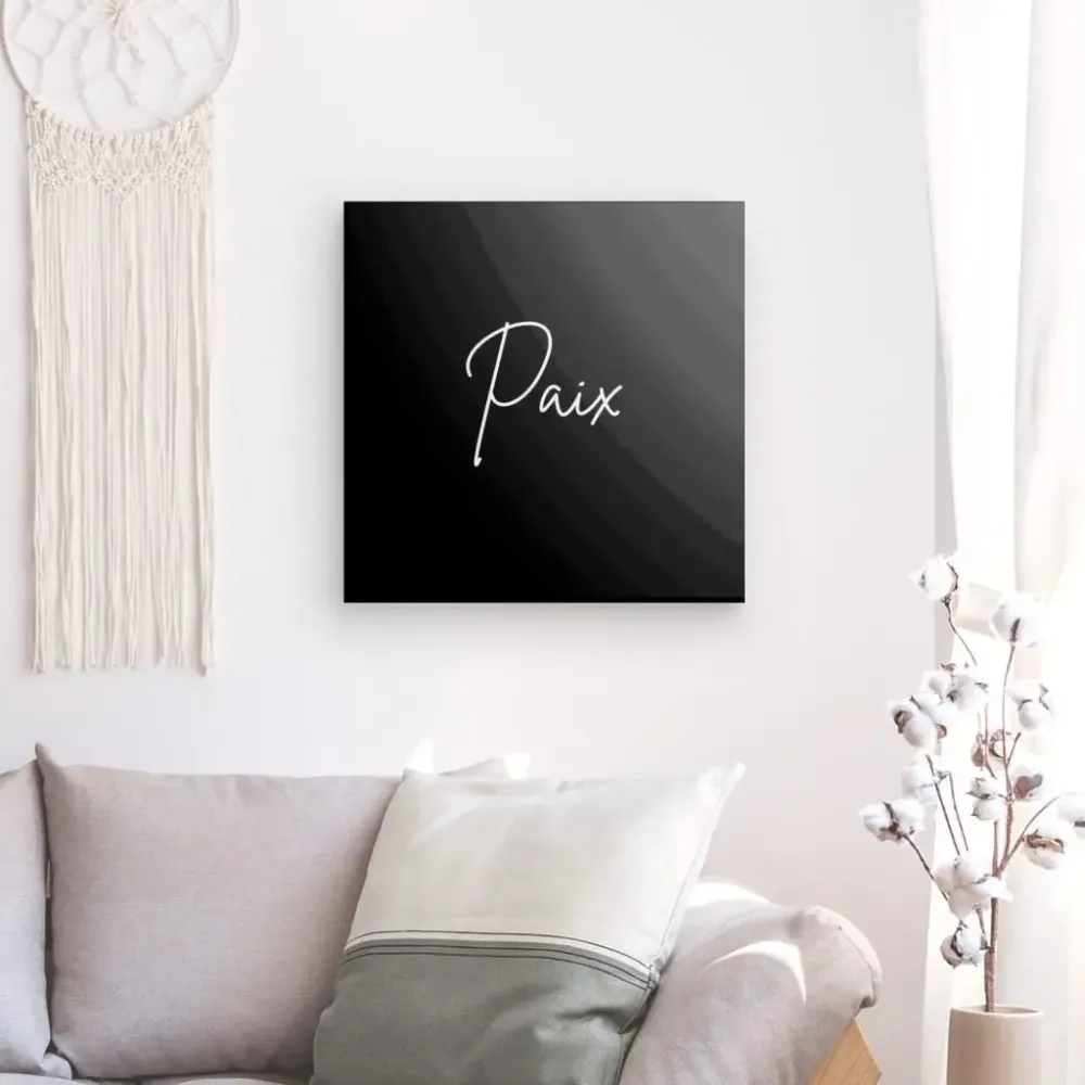 Tableau Minimaliste "Paix" Noir et Blanc merchOne