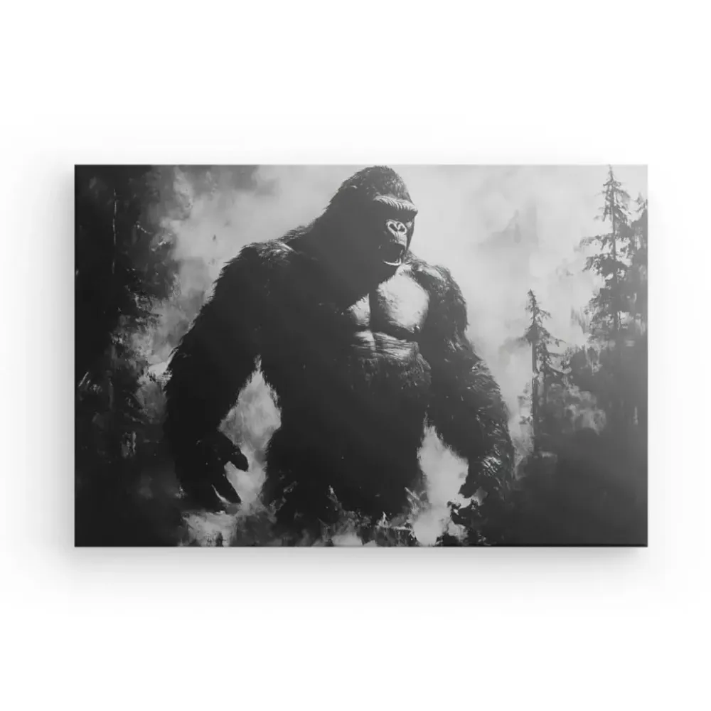 Tableau Peinture King-Kong Singe Géant Monochrome merchOne