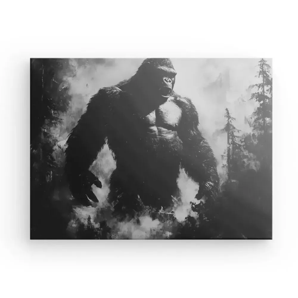 Tableau Peinture King-Kong Singe Géant Monochrome merchOne