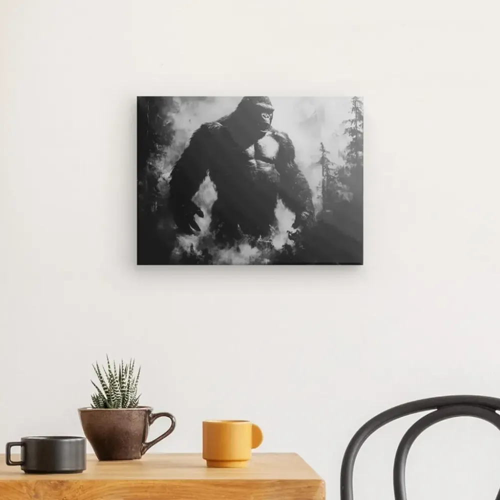 Tableau Peinture King-Kong Singe Géant Monochrome merchOne