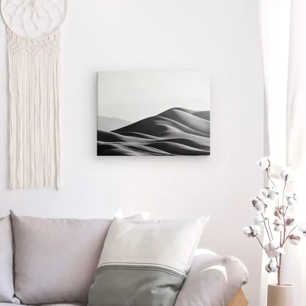 Tableau Photographique Dunes de Sable Noir et Blanc merchOne