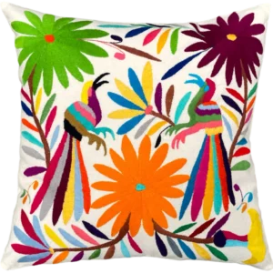 Housse de coussin brodée, les toucans (V1), multicolore Mimande
