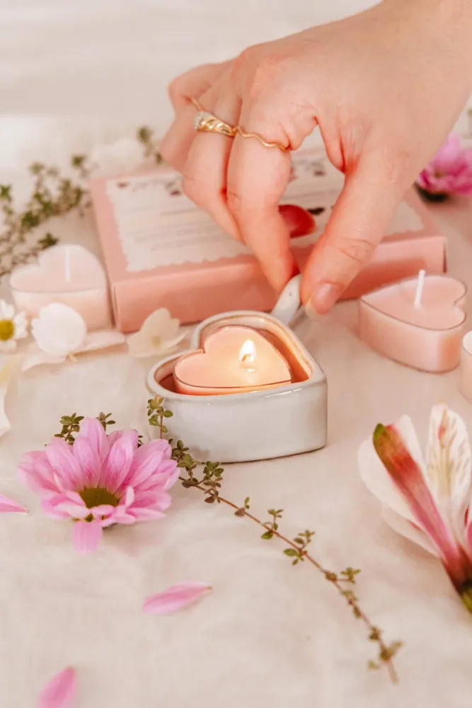 MIMI & AUGUST Porte Bougie Coeur
