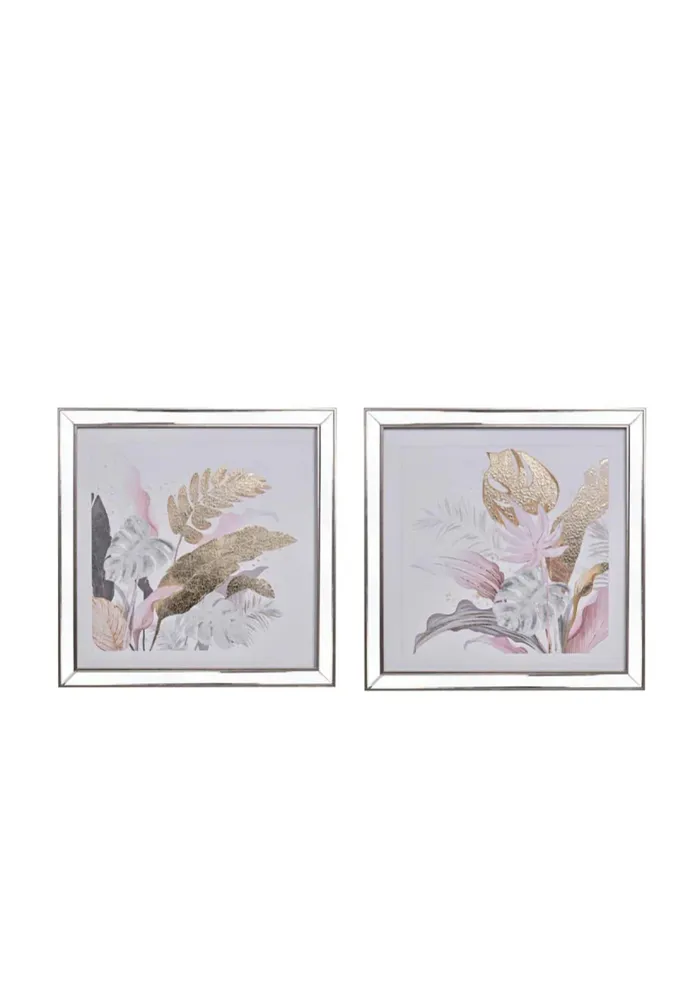 Mindy Brownes Set 2 Tropical Floral Framed Prints, Pink