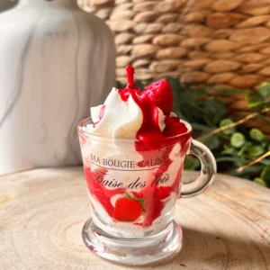 Mini bougie chantilly parfum FRAISE DES BOIS