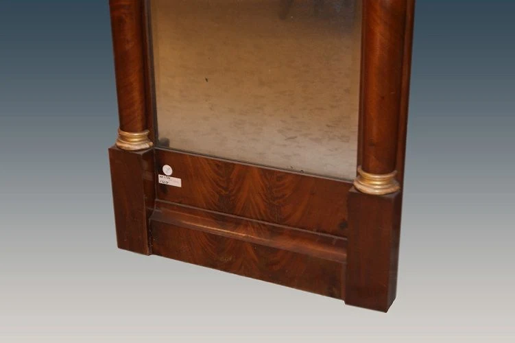 Miroir antique de style Biedermeier d'Europe du Nord