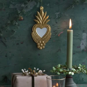 Miroir coeur fleuri