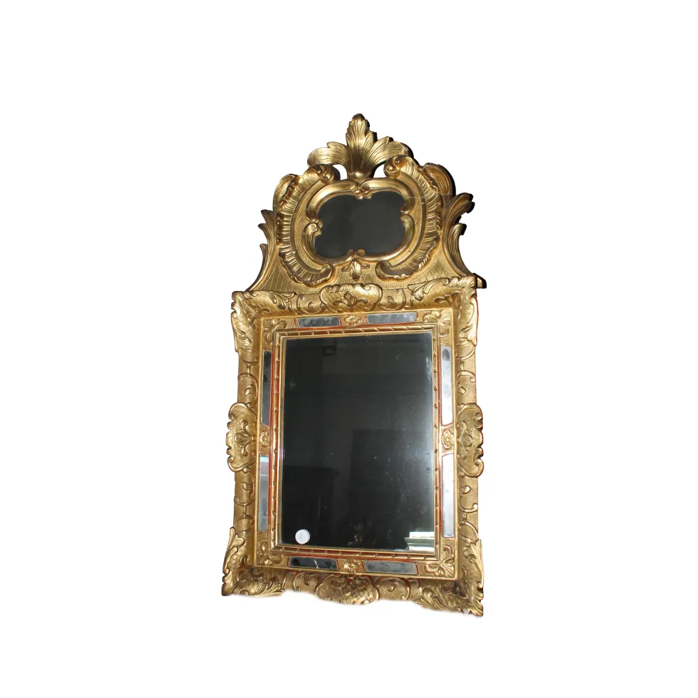 Miroir Français en Bois Doré à la Feuille d’Or – Seconde Moitié XIXe Siècle