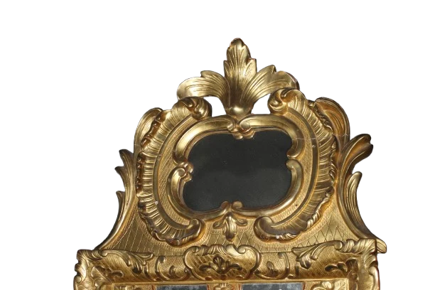 Miroir Français en Bois Doré à la Feuille d’Or – Seconde Moitié XIXe Siècle