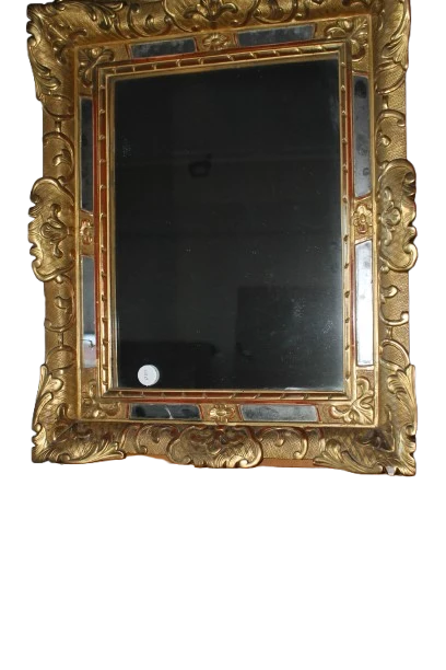 Miroir Français en Bois Doré à la Feuille d’Or – Seconde Moitié XIXe Siècle