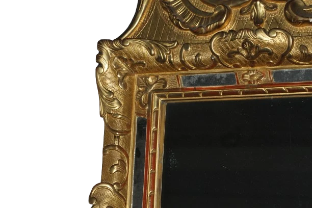 Miroir Français en Bois Doré à la Feuille d’Or – Seconde Moitié XIXe Siècle