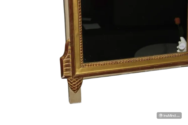 Miroir français de la seconde moitié du 19ème siècle en bois doré