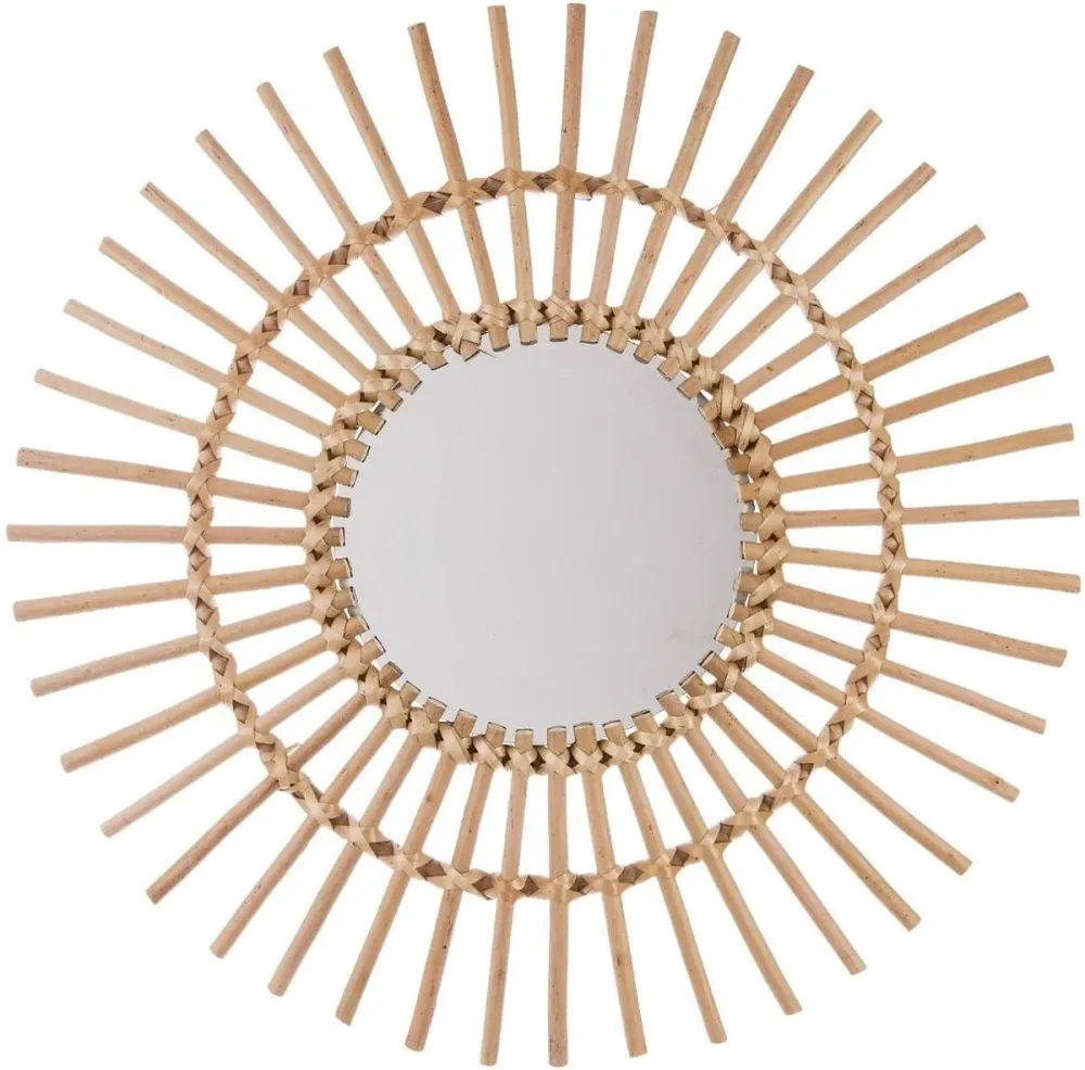 Miroir pour Enfants Atmosphera - Rotin - Marron - D58cm