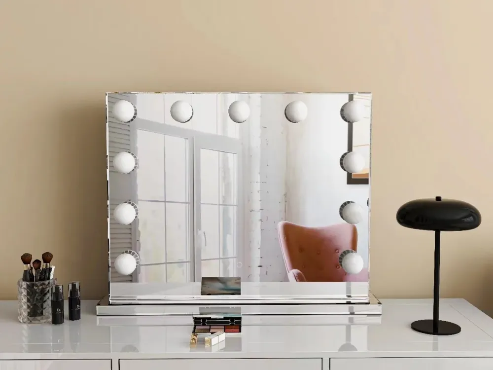 MIROIR VANITY 11 AMPOULES LED 81x63x18cm