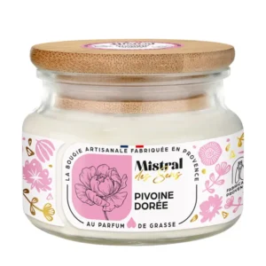 Bougie parfumée - Pivoine dorée - 150 ml Mistral Des Sens