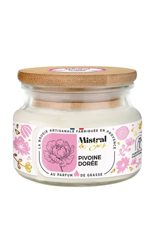 Bougie parfumée - Pivoine dorée - 150 ml Mistral Des Sens