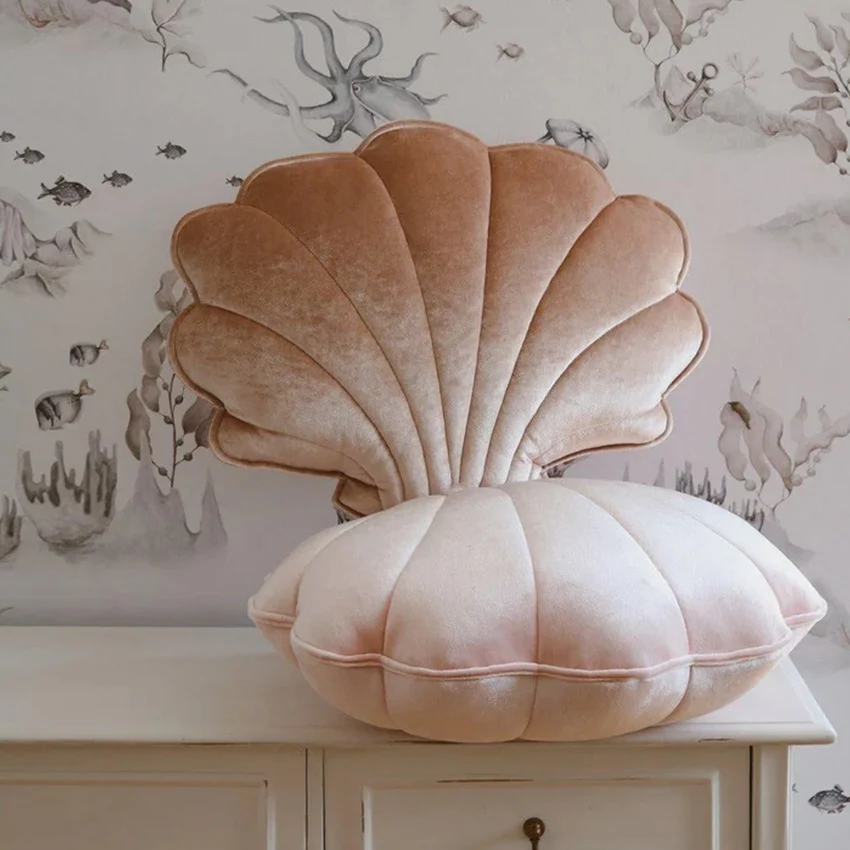 Moi Mili | Coussin coquillage en velours