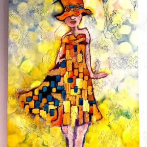 Monique Lietta, "La petite dame" : 100x80cm, huile