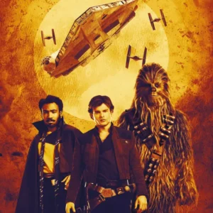 Montage sépia de l'affiche de Solo : Star Wars Story