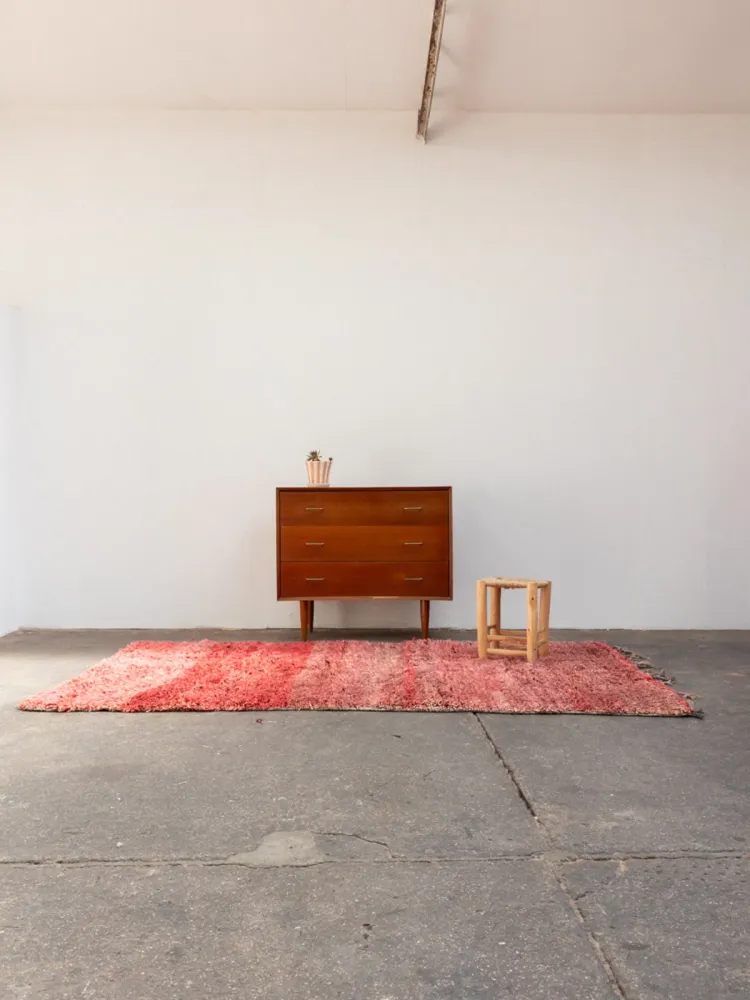 Olivier, le tapis épais rouge en laine N°33 MRT
