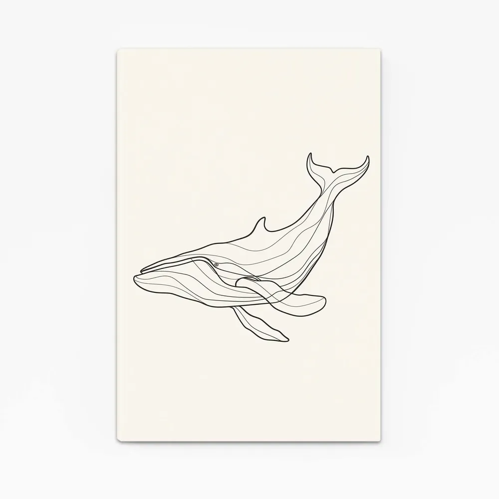 Baleine Minimaliste Tableau MusaArtGallery