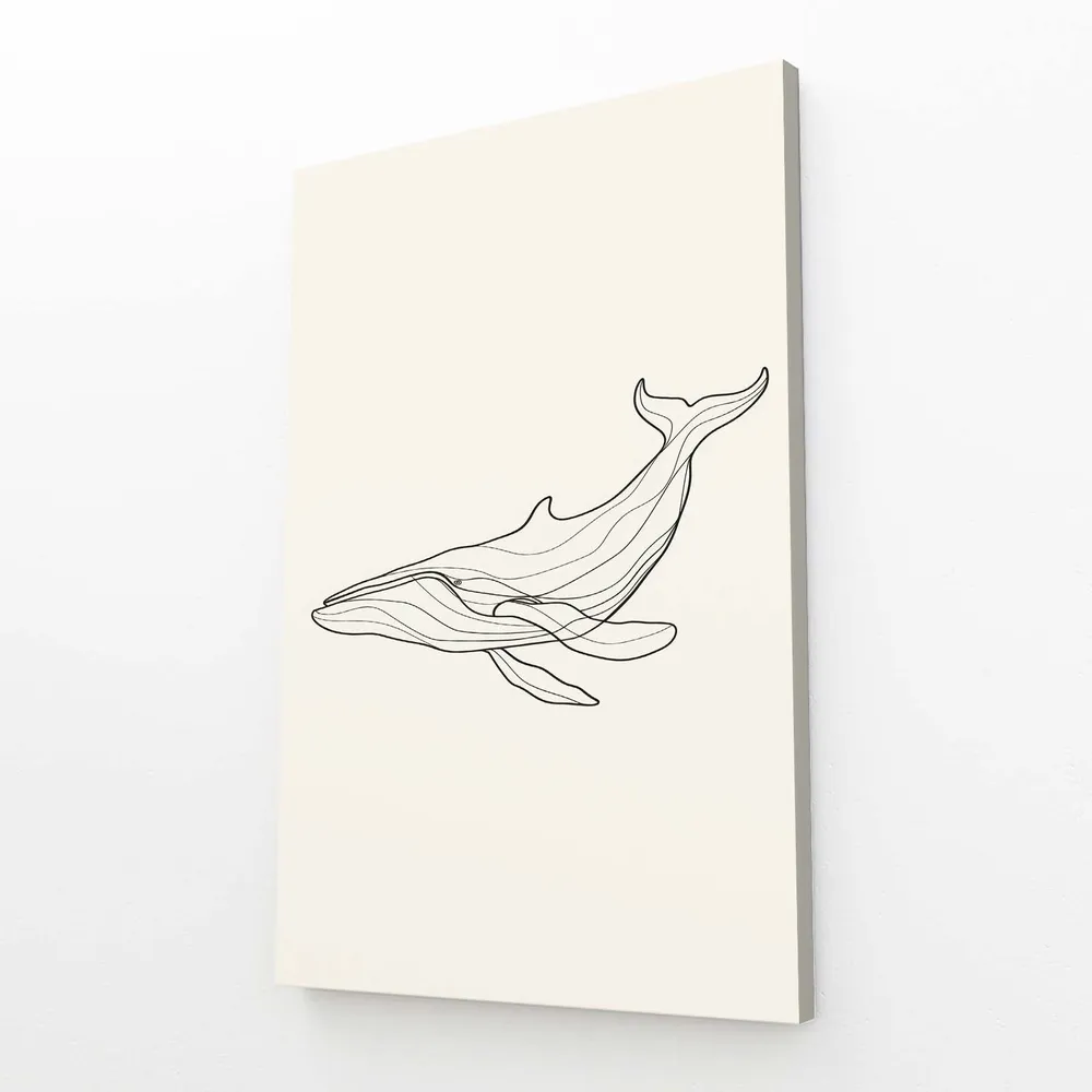 Baleine Minimaliste Tableau MusaArtGallery