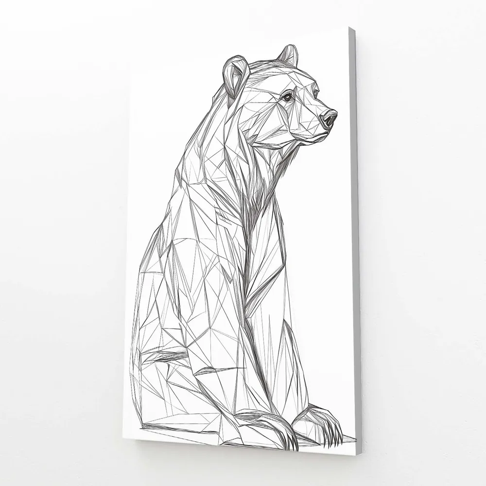 Minimaliste Tableau Ours MusaArtGallery