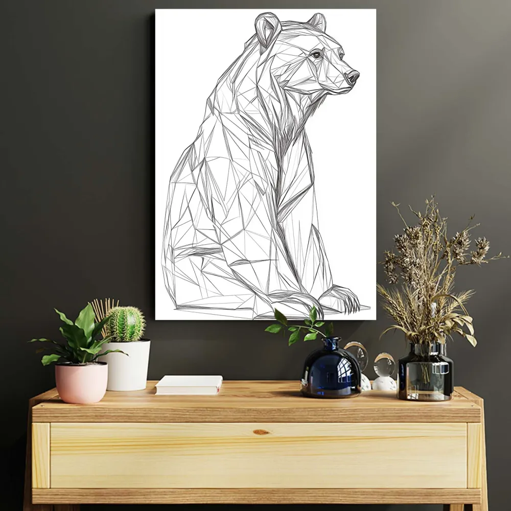 Minimaliste Tableau Ours MusaArtGallery