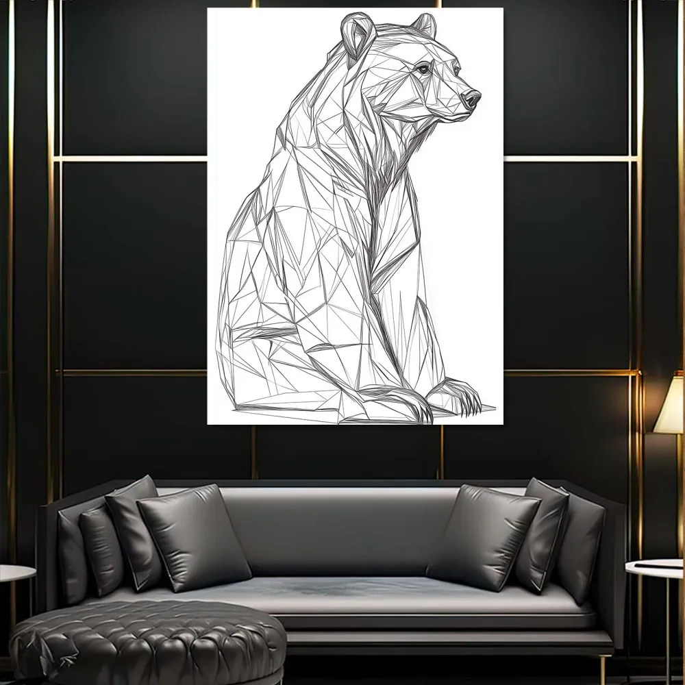 Minimaliste Tableau Ours MusaArtGallery