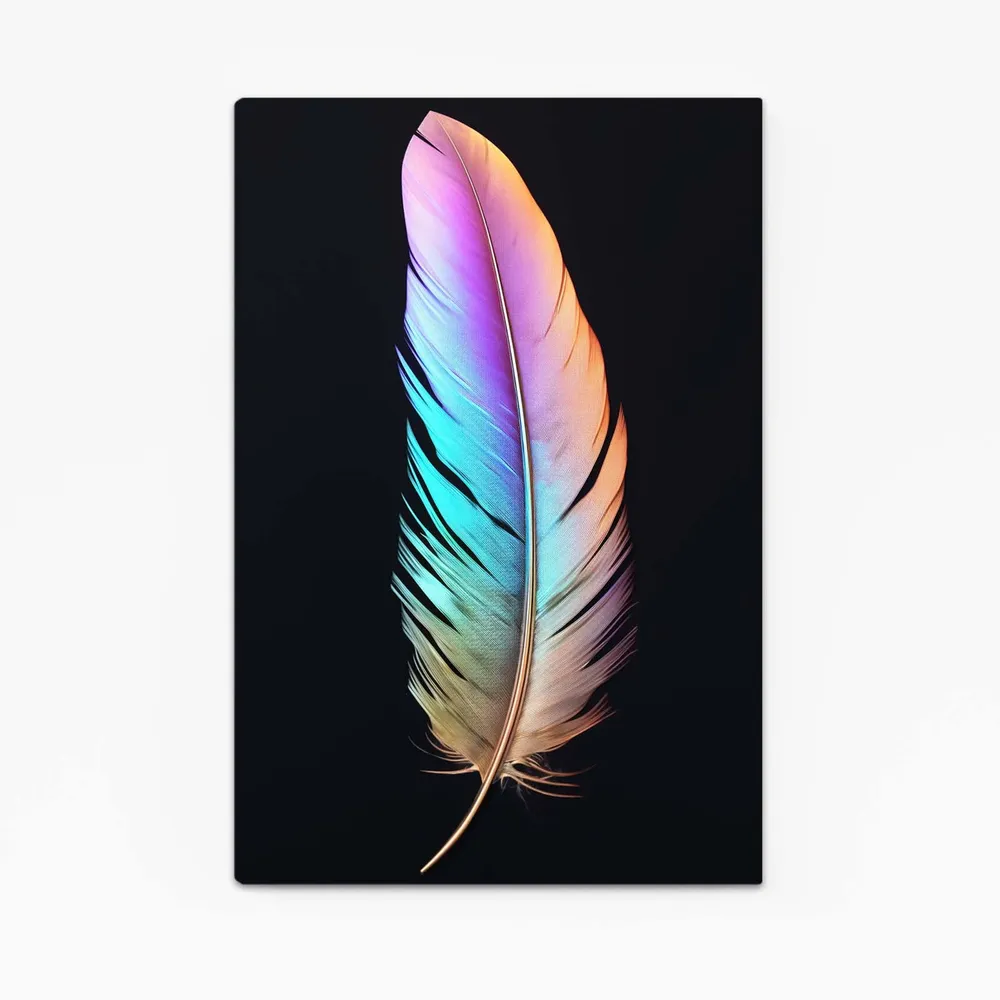 Plume Arc-en-ciel Tableau Trippant MusaArtGallery