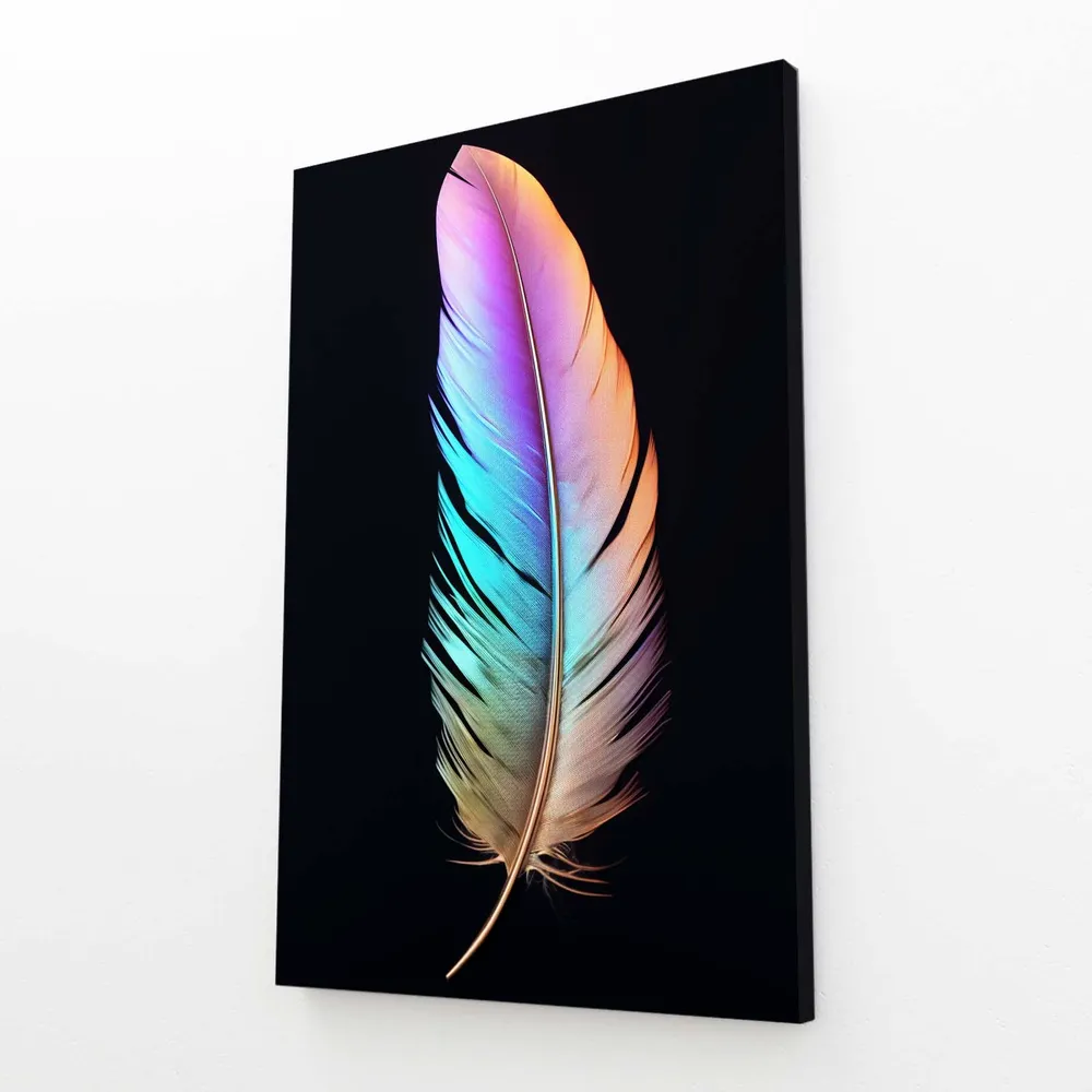 Plume Arc-en-ciel Tableau Trippant MusaArtGallery