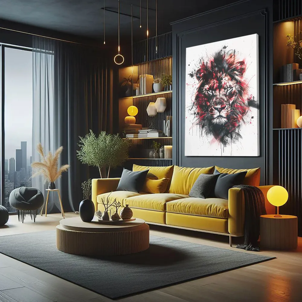 Puissance du Lion Tableau Lion MusaArtGallery
